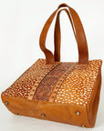 American Darling Tote Hand Tooled Hair On Genuine Leather women bag western handbag purse