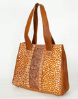 American Darling Tote Hand Tooled Hair On Genuine Leather women bag western handbag purse