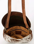 American Darling Messenger Hand Tooled Hair On Genuine Leather women bag western handbag purse