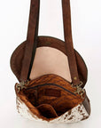 American Darling Messenger Hand Tooled Hair On Genuine Leather women bag western handbag purse