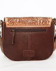American Darling Messenger Hand Tooled Hair On Genuine Leather women bag western handbag purse