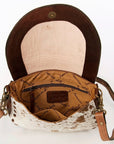 American Darling Messenger Hand Tooled Hair On Genuine Leather women bag western handbag purse