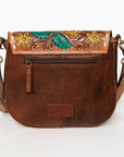 American Darling Messenger Hand Tooled Hair On Genuine Leather women bag western handbag purse