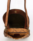 American Darling Messenger Hand Tooled Hair On Genuine Leather women bag western handbag purse