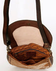 American Darling Messenger Hand Tooled Hair On Genuine Leather women bag western handbag purse