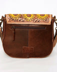 American Darling Messenger Hand Tooled Hair On Genuine Leather women bag western handbag purse