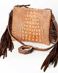 American Darling ADBG875 Crossbody Crocodile Embossed Genuine Leather Women Bag Western Handbag Purse