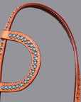 BAR H EQUINE Western Horse Genuine Leather Headstall Tan
