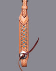 BAR H EQUINE Western Horse Genuine Leather Headstall Tan