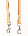 Bar H Equine Horse Genuine Leather Tie Downs Snap Ends Tan