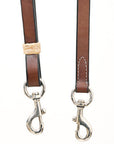 Bar H Equine Horse Genuine Leather Tie Downs Snap Ends Brown