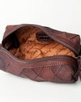 American Darling ADBGZ488 Toiletry Genuine Leather Women Bag Western Handbag Purse