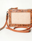 American Darling Clutch Hand Tooled Genuine Leather Western Women Bag Handbag Purse Tan | Purses for Cute