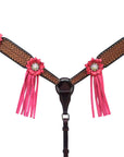 Bar H Equine Daisy Nash Floral Hand Tooled Horse Western Leather One Ear Headstall Brown
