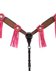 Bar H Equine Daisy Nash Floral Hand Tooled Horse Western Leather One Ear Headstall Brown