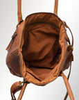 Never Mind Nmbgm116A Tote Vintage Handmade Genuine Cowhide Leather Women Bag Western Handbag Purse