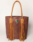 American Darling ADBGZ497A Tote Genuine Leather Women Bag Western Handbag Purse