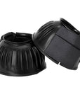 Hilason Western Horse PVC Ribbed Double Hook & Loop Leg Bell Boots