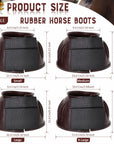 Hilason Western Horse PVC Ribbed Double Hook & Loop Leg Bell Boots