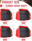 Hilason Western Horse PVC Ribbed Double Hook & Loop Leg Bell Boots