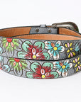 American Darling ADBLF127-L Beautifully Hand Tooled Genuine American Leather Belt Men and Women