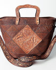 American Darling ADBGZ517 Tote Hand Tooled Genuine Leather Women Bag Western Handbag Purse