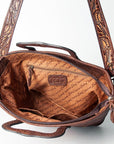 American Darling ADBGZ517 Tote Hand Tooled Genuine Leather Women Bag Western Handbag Purse