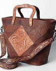 American Darling ADBGZ517 Tote Hand Tooled Genuine Leather Women Bag Western Handbag Purse