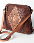 American Darling ADBGZ518 Crossbody Hand Tooled Genuine Leather Women Bag Western Handbag Purse