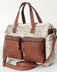 American Darling Briefcase Hair On Genuine Leather Women Bag Western Handbag Purse