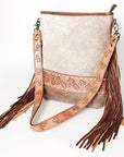American Darling Messenger Hand Tooled Hair On Genuine Leather Women Bag Western Handbag Purse