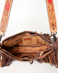 American Darling ADBG523A Hobo Hand Tooled Genuine Leather Women Bag Western Handbag Purse