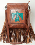 American Darling Hand Tooled Genuine Leather Women Bag Western Handbag Purse