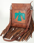 American Darling Hand Tooled Genuine Leather Women Bag Western Handbag Purse