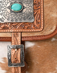 American Darling Hand Tooled Hair On Genuine Leather Women Bag Western Handbag Purse