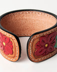 American Darling Bracelet Hand Tooled Carved Genuine Leather Women | Handmade Western Rustic