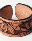 American Darling ADBRF156 Hand tooled carved Genuine Leather Bracelet women