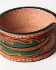 American Darling Bracelet Hand Tooled Carved Genuine Leather Women | Handmade Western Rustic