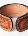 American Darling Bracelet Hand Tooled Carved Genuine Leather Women | Handmade Western Rustic