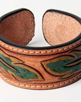 American Darling Bracelet Hand Tooled Carved Genuine Leather Women | Handmade Western Rustic