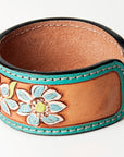 American Darling ADBRF158 Hand tooled carved Genuine Leather Bracelet women