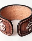 American Darling ADBRF161 Hand tooled carved Genuine Leather Bracelet women