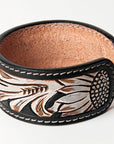 American Darling Bracelet Hand Tooled Carved Genuine Leather Women | Handmade Western Rustic