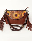 American Darling ADBGA156A Small Crossbody Hand Tooled Genuine Leather women bag western handbag purse