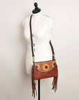 American Darling ADBGA156A Small Crossbody Hand Tooled Genuine Leather women bag western handbag purse