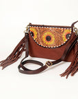 American Darling ADBGA156A Small Crossbody Hand Tooled Genuine Leather women bag western handbag purse