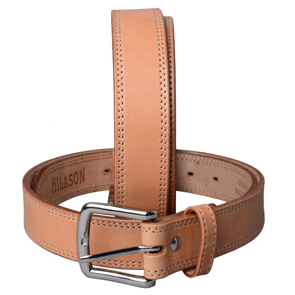 HILASON Western Genuine Leather Belt for Men Women Cowboy Cowgirl Handmade Unisex Full Grain Heavy Duty Tooled Belt for Jeans