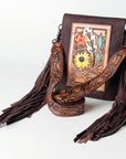American Darling ADBGZ285A Crossbody Hand Tooled Genuine Leather Women Bag Western Handbag Purse