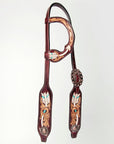 American Darling ADPAF133-HS Western Horse One Ear Headstall Leather
