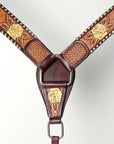 AMERICAN DARLING Western Horse Headstall Breast Collar Set American Leather